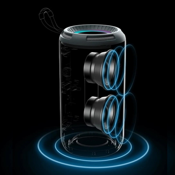 Bluetooth колонка радіо speakerphone RGB підсвічування чорне TG656