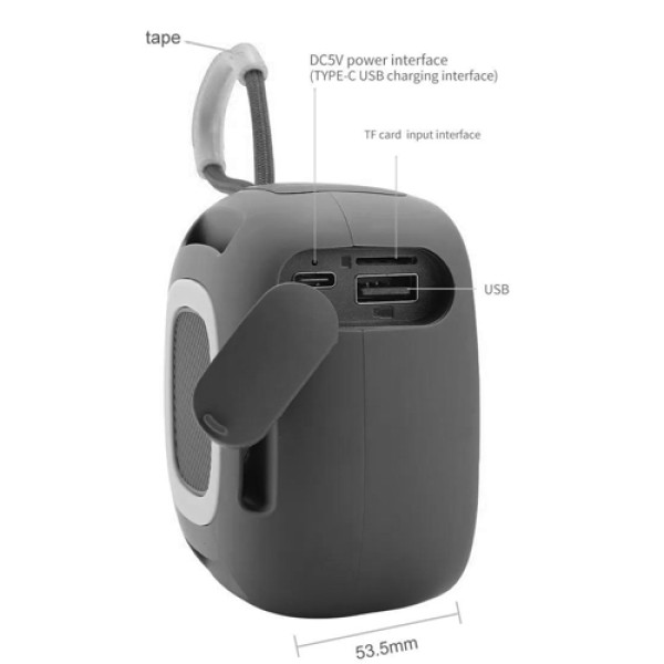 Bluetooth колонка радіо speakerphone чорна TG659