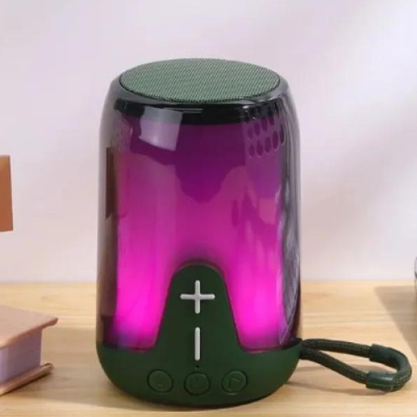 Bluetooth колонка радіо speakerphone RGB підсвічування зелене TG652