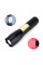 Фонарь C609-T6(red)+COB(white), Li-Ion аккум., ЗУ microUSB, zoom, Box