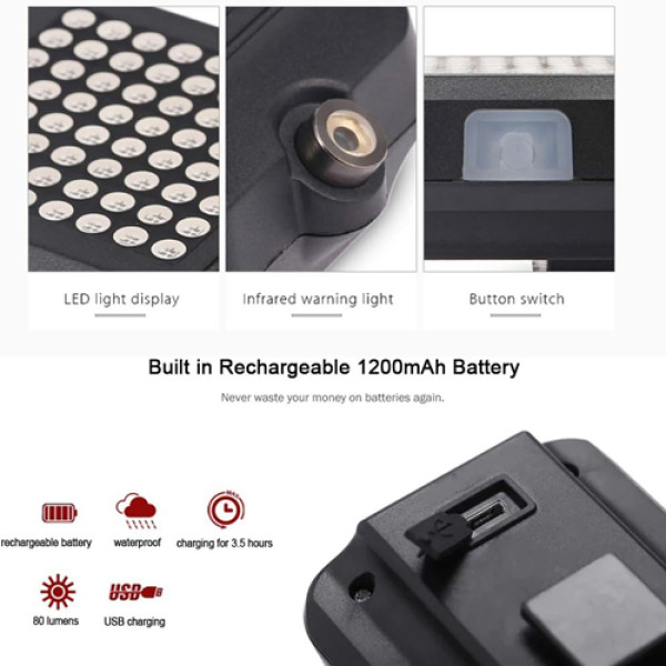 Велоліхтар з автоматичним покажчиком поворотів червоний жовтий лазер водонепроникний ЗУ microUSB Li-Ion акумулятор AQY-0100