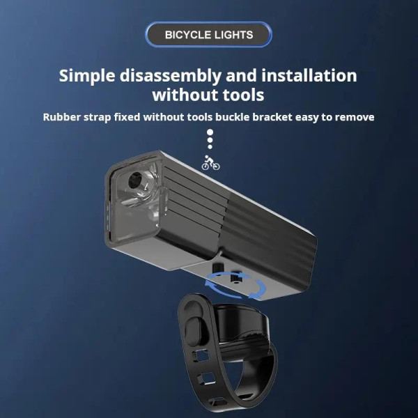 Велоліхтар індикація заряду водонепроникний Li-Ion акумулятор ЗУ Type-C BL-2024-4-XPG