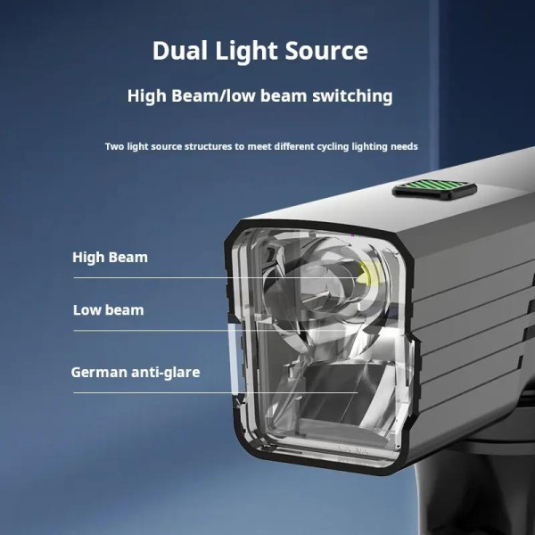 Велоліхтар індикація заряду водонепроникний Li-Ion акумулятор ЗУ Type-C BL-2024-4-XPG