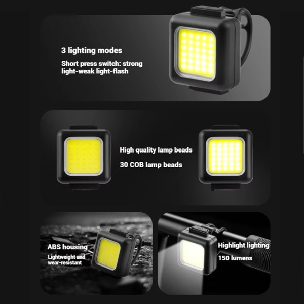 Велокомплект ліхтар + STOP водонепроникний Li-Ion акумулятор ЗУ Type-C FT-3028-COB