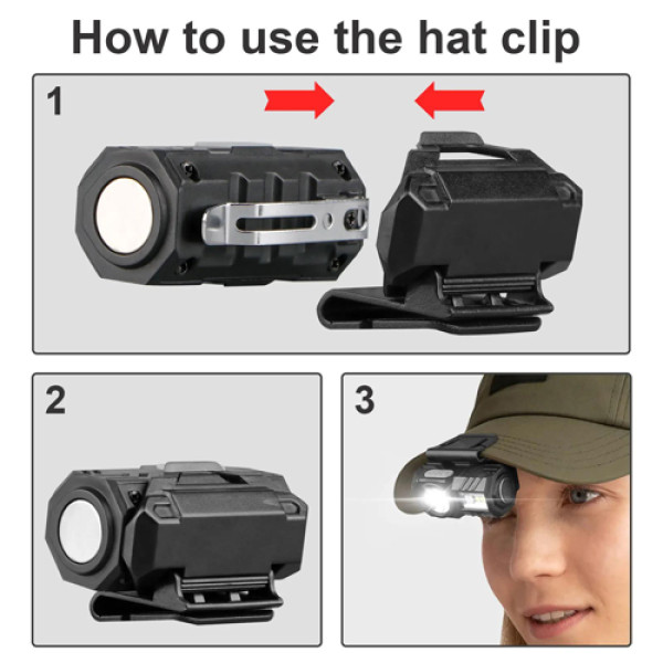 Ліхтар Li-Ion акум Type-C датчик руху магніт кліпсу T131-XPE+3SMD