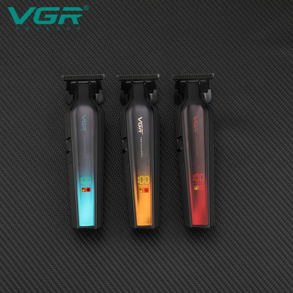 Триммер VGR V-930 GREEN, 4 насадки, LED display