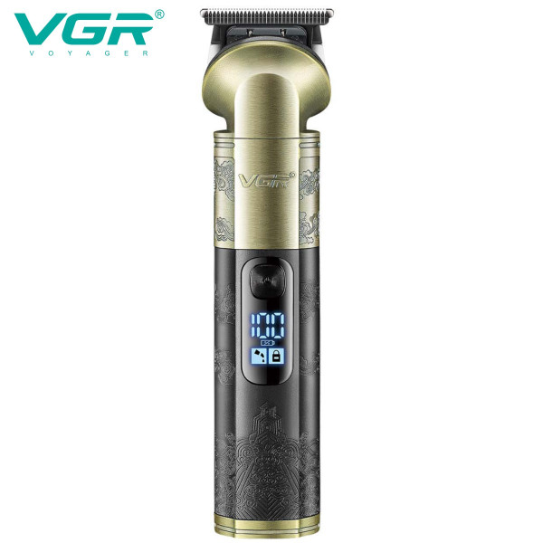 Тример акумуляторний 4 насадки LED дисплей VGR V-296