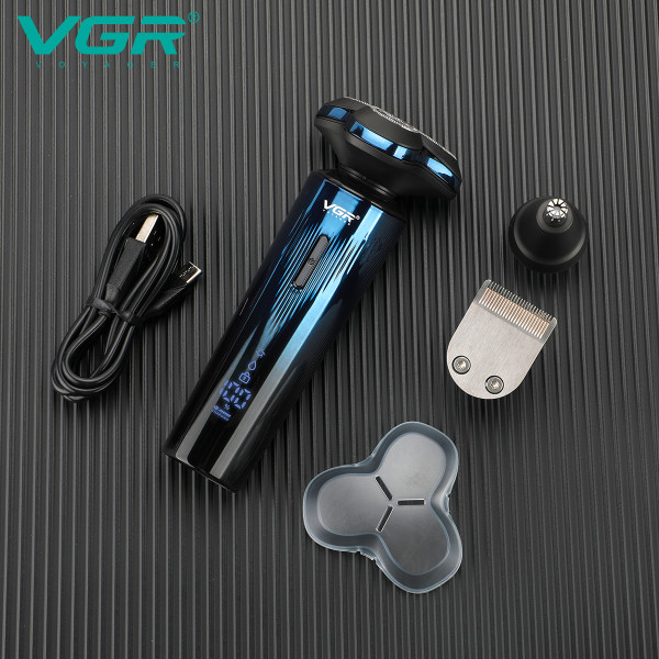Електробритва 3 в 1 3 IPX7 насадки LED дисплей VGR V-303