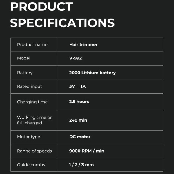 Комплект для стрижки 2 в 1 машинка та триммер VGR V-270&V-992 Green
