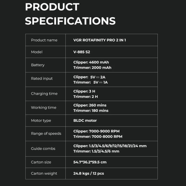 Комплект для стрижки 2 в 1 акумуляторна машинка та триммер VGR V-885 S2 Green