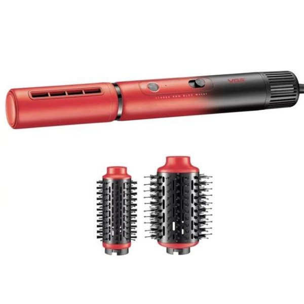 Фен-стайлер професійний 3 в 1 червоний 3 насадки 1100-1300 Вт VGR V-489