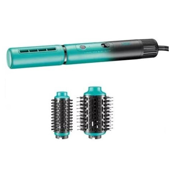 Фен-стайлер професійний 3 в 1 зелений 3 насадки 1100-1300 Вт VGR V-489