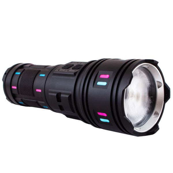 Ліхтар 4х18650 Power Bank Type-C білий лазер 5 фільтрів індикація заряду zoom NIGHT VISION AK177-1