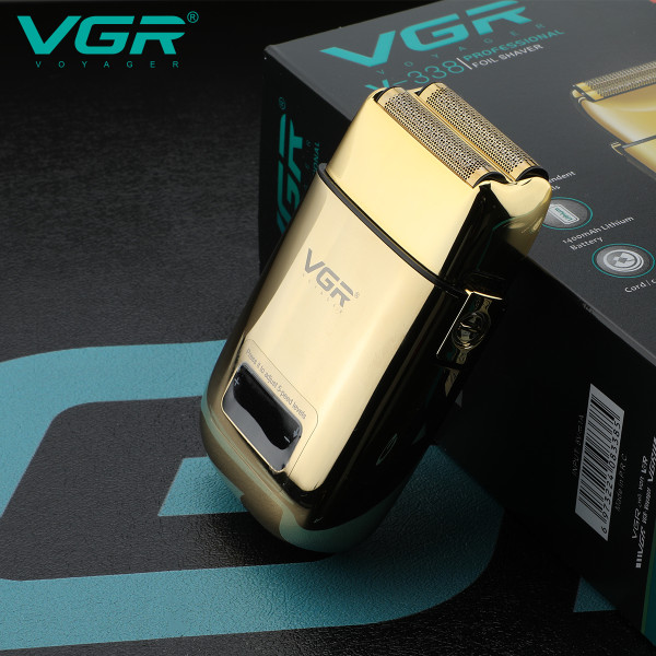 Електробритва шейвер додаткова вологостійка насадка LED дисплей Gold VGR V-338