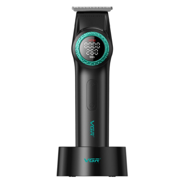 Тример акумуляторний 4 насадки 2500 mAh LED дисплей чорний 6000-8000 RPM VGR V-977