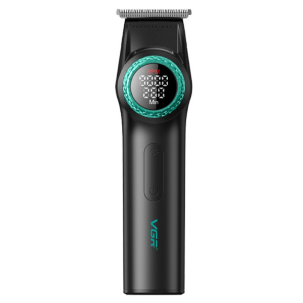 Тример акумуляторний 4 насадки 2500 mAh LED дисплей чорний 6000-8000 RPM VGR V-977