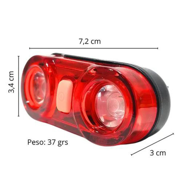 Стоп ліхтар 8 режимів Li-Ion акумулятор ЗУ Type-C DMFL-535-2LED STOP