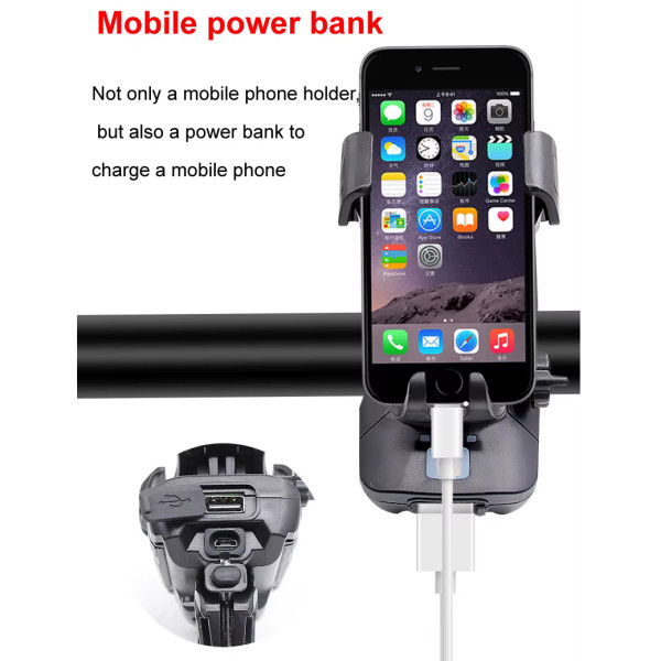 Фара ліхтар із сигналом та тримачем телефону 5 режимів BG-1951-HJ-068