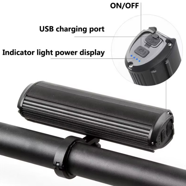 Велофара мощная EOS620-6LED, 1400LM, Waterproof, Li-Ion аккумулятор, ЗУ Type-C