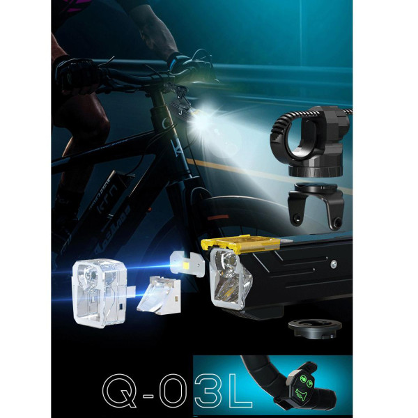 Велофара потужна 800LM Li-Ion акумулятор ЗУ Type-C індикація заряду Q03L