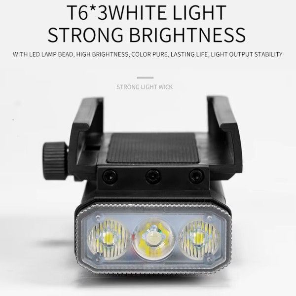 Велоліхтар Power Bank Li-Ion акумулятор ЗУ Type-C кріплення під телефон BK09-Z-03-3T6