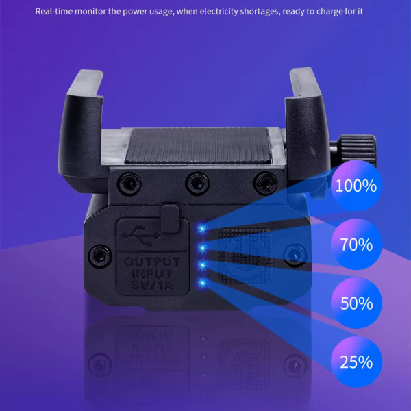 Велоліхтар Power Bank Li-Ion акумулятор ЗУ Type-C кріплення під телефон BK09-Z-03-3T6