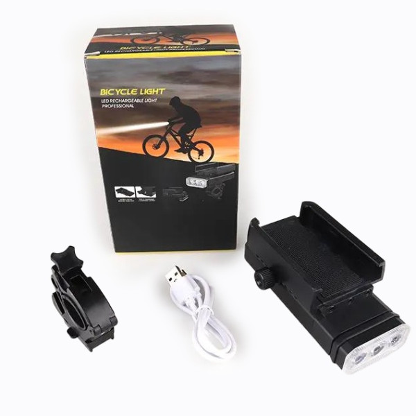 Велоліхтар Power Bank Li-Ion акумулятор ЗУ Type-C кріплення під телефон BK09-Z-03-3T6