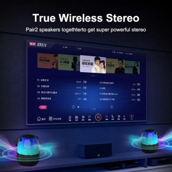 Bluetooth колонка з мікрофоном speakerphone RGB підсвічування XM-A68