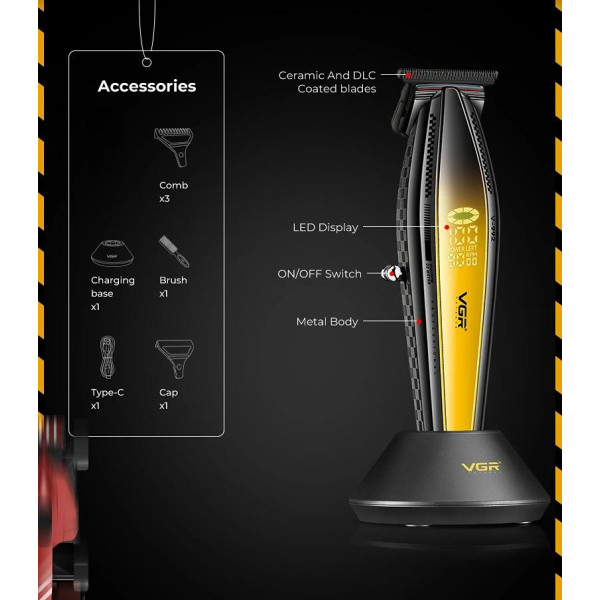 Комплект для стрижки 2 в 1 машинка та триммер VGR V-270&V-992 Gold