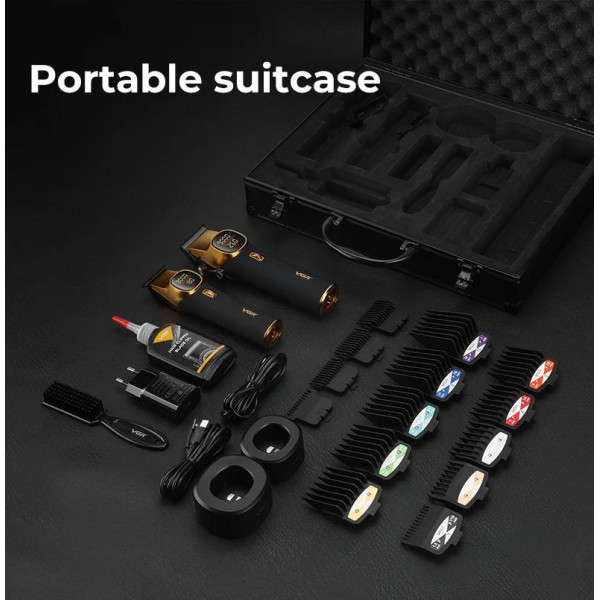 Комплект для стрижки 2 в 1 акумуляторна машинка та триммер VGR V-885 S2 Gold