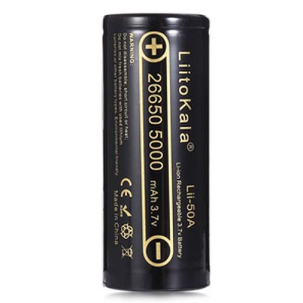 Акумулятор високострумовий 26650, LiitoKala Lii-50A, 5000mAh, ОРІГІНАЛ