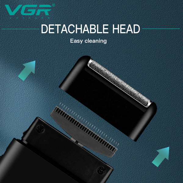 Електробритва VGR V-390 шейвер BLACK, висувний тример