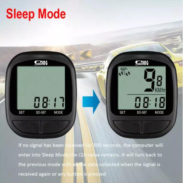 Велоспідометр 15 функцій з виносною кнопкою SD-587