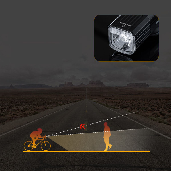 Велофара потужна 400LM 2000mAh водонепроникне блокування від дітей Li-Ion акумулятор ЗУ Type-C LEADBIKE LD88-OSRAM