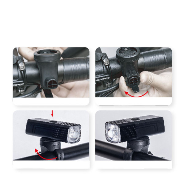 Велофара потужна 400LM 2000mAh водонепроникне блокування від дітей Li-Ion акумулятор ЗУ Type-C LEADBIKE LD88-OSRAM