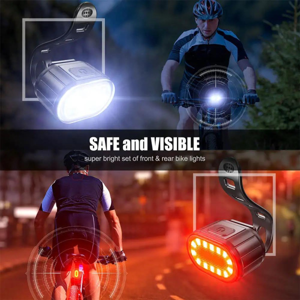 Велокомплект ZH-078-2LED ліхтар + STOP-14SMD, waterproof, Li-Ion акумулятор, ЗУ Type-C