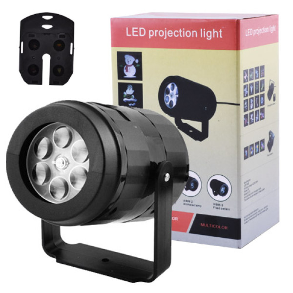 Світлодіодний лазерний проектор 886-1 (Новорічний), +2 вкладиші з картинками