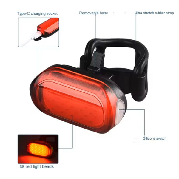 Велоліхтар водонепроникний Li-Ion акумулятор ЗУ Type-C MY-2106-38LED