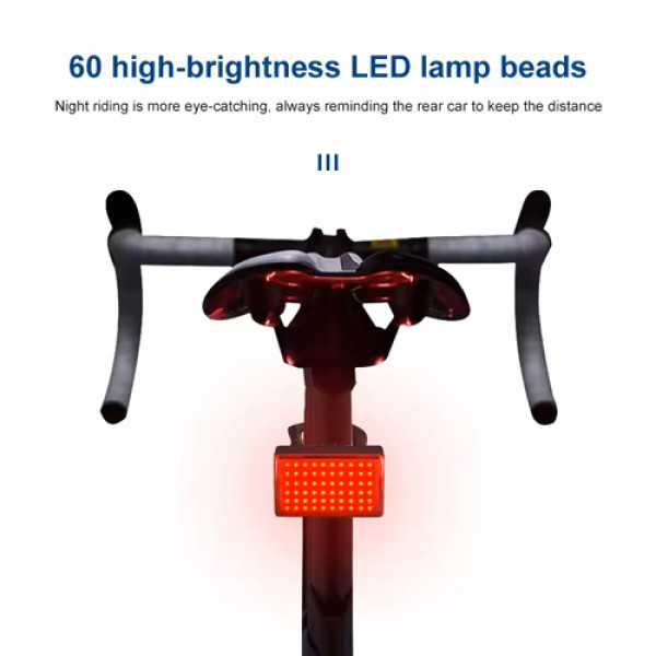 Велоліхтар водонепроникний Li-Ion акумулятор ЗУ Type-C MY-2105-60LED