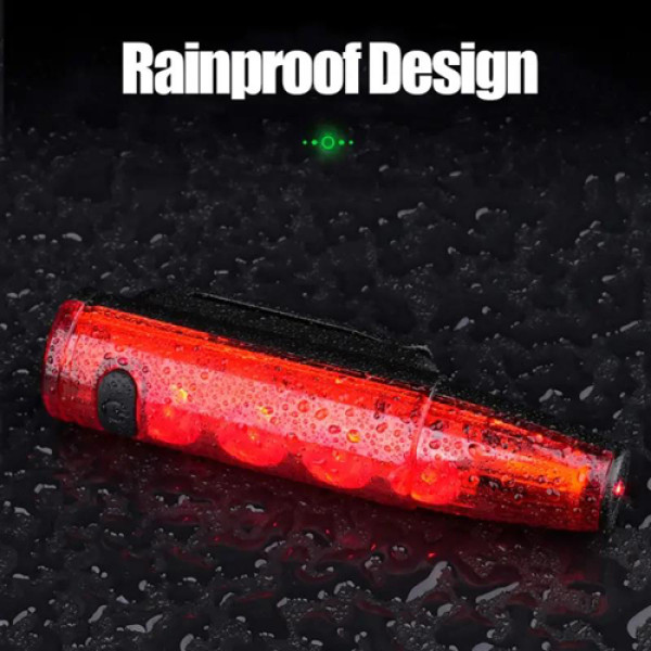 Велоліхтар із лазерною розміткою водонепроникний Li-Ion акумулятор ЗУ Type-C LEADBIKE LD77-LS-4LED