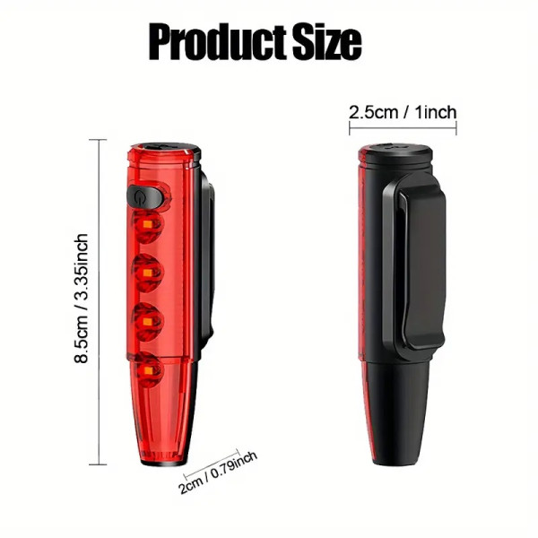 Велоліхтар із лазерною розміткою водонепроникний Li-Ion акумулятор ЗУ Type-C LEADBIKE LD77-LS-4LED