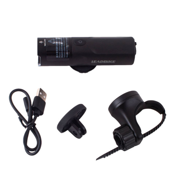 Велофара потужна 400LM 2000mAh водонепроникне блокування від дітей Li-Ion акумулятор ЗУ Type-C LEADBIKE M02-OSRAM