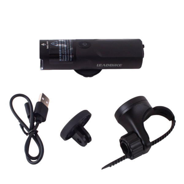 Велофара потужна LEADBIKE M02-OSRAM 800LM, 2500mAh, waterproof, children lock, Li-Ion акумулятор, ЗУ Type-C
