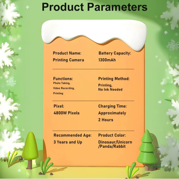 Дитячий фотоапарат миттєвого друку Pink Rabbit S11