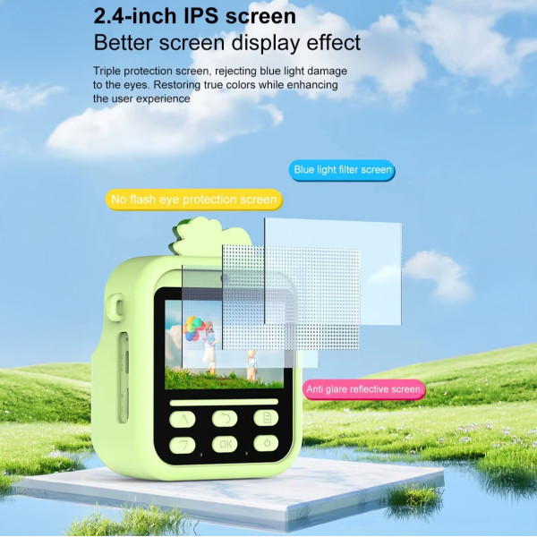 Дитячий фотоапарат миттєвого друку Green Panda S11