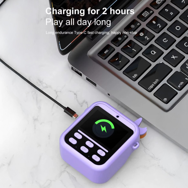 Дитячий фотоапарат миттєвого друку Purple Unicorn S11