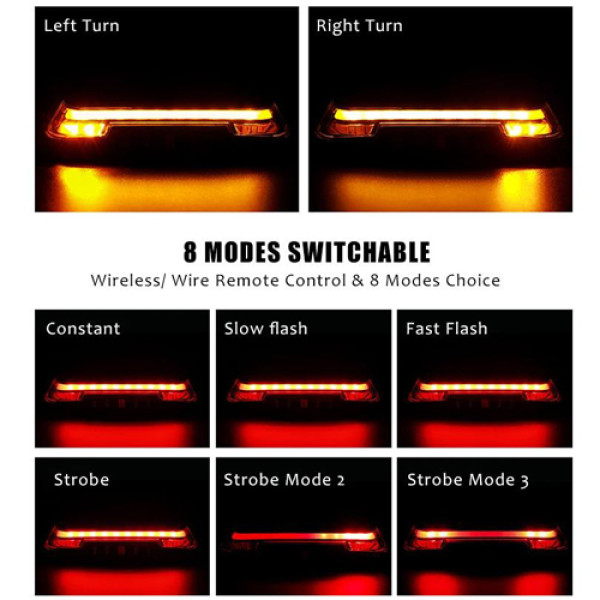 Велоліхтар із зазначенням поворотів червоний жовтий водонепроникний ЗУ Type-C Li-Ion акумулятор пульт керування 0118-A9