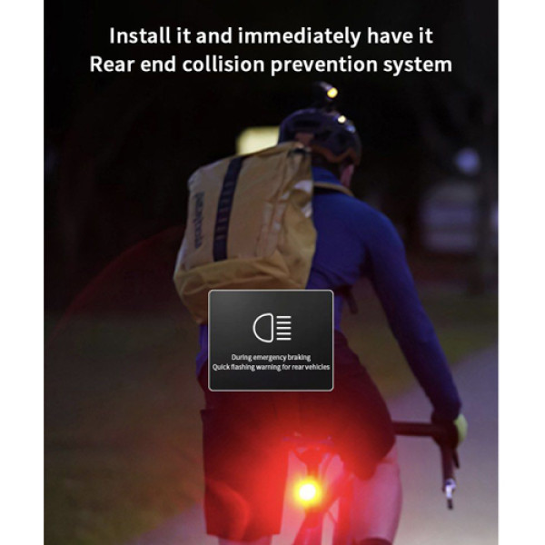 Велоліхтар стоп червоний з автоматичною системою START/STOP водонепроникний Li-Ion акумулятор ЗУ Type-C FY-328S-4LED