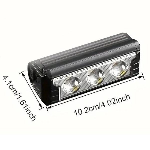 Велофара потужна FY-339B-3LED(white+yellow), Waterproof, Li-Ion акумулятор, ЗУ Type-C
