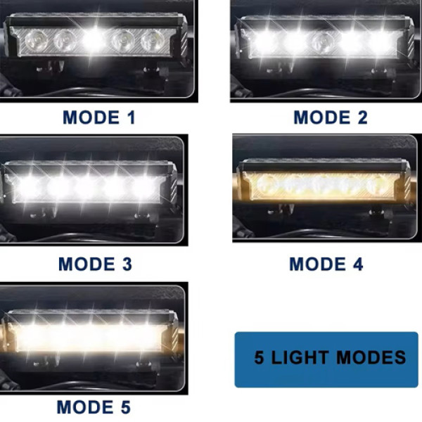 Велофара потужна FY-339B-5LED(white+yellow), Waterproof, Li-Ion акум., ЗУType-C